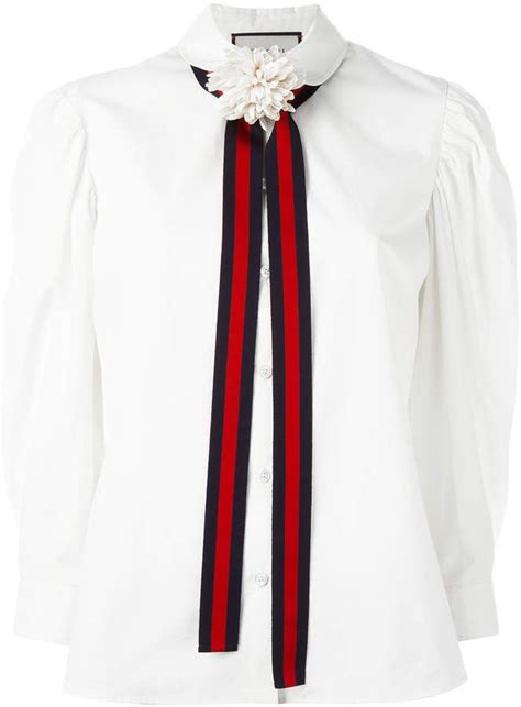 gucci bow blouse replica|how to find gucci shirt.